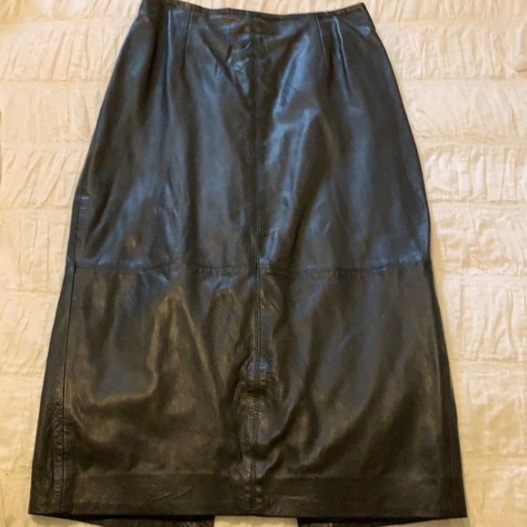 🖤🔥MARCIANO Genuine Leather Pencil Skirt 🔥🖤 - Picture 3 of 3